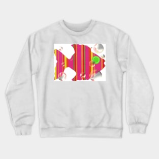 Whimsical Fish With Bubbles Crewneck Sweatshirt